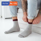 Men's Cotton Cuff Socks Acru Pack of 12