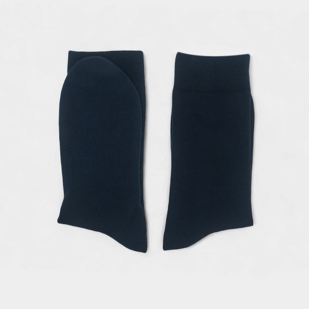 Men's Cotton Plain Crew Socks Pack of 9