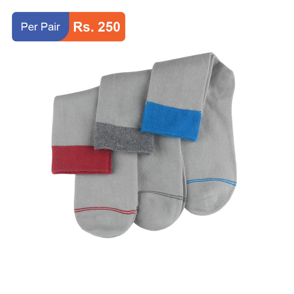 Men's Cotton Cuff Socks Acru Pack of 3