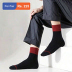 Men's Cotton Cuff Socks Black Pack of 6