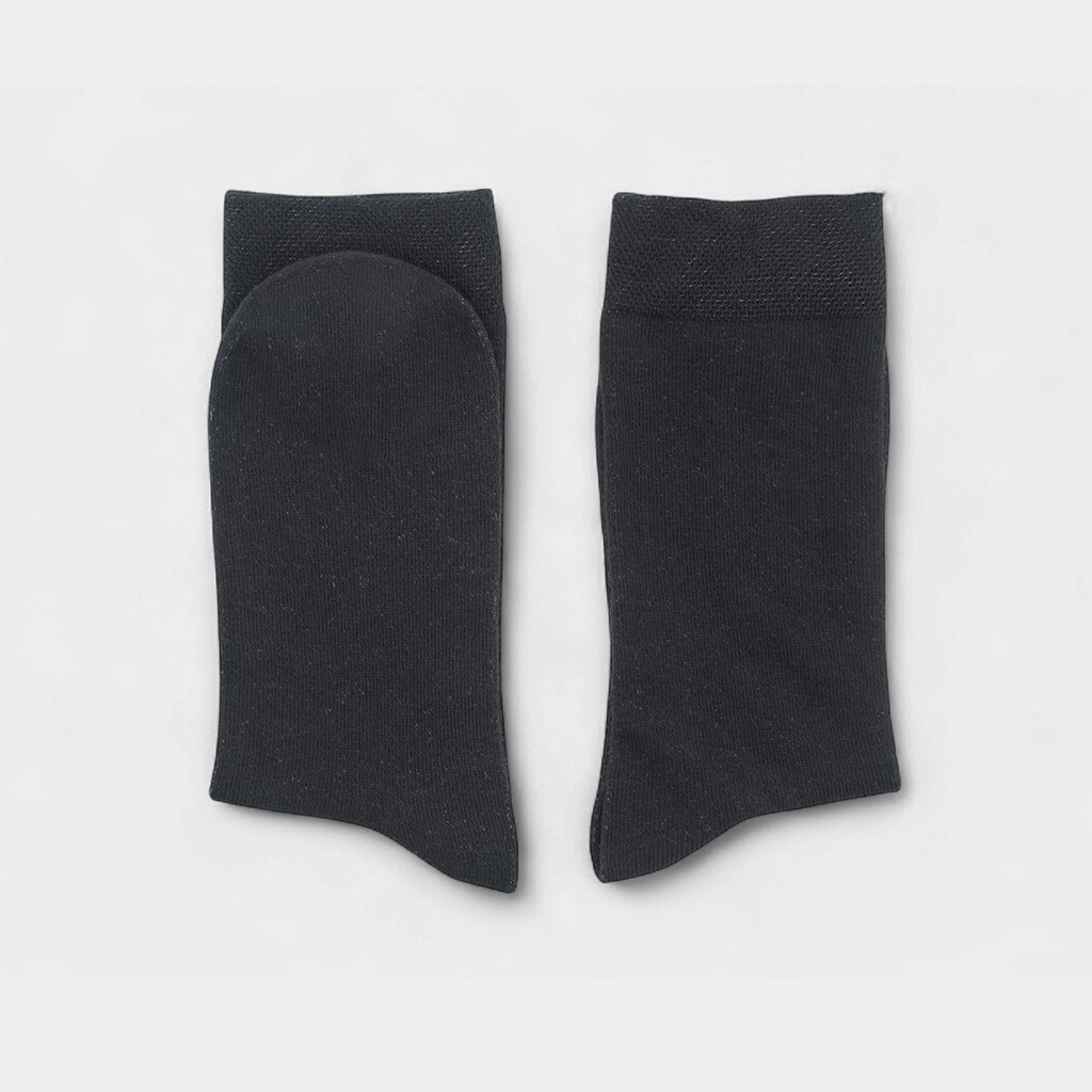 Men's Cotton Plain Crew Socks Pack of 6