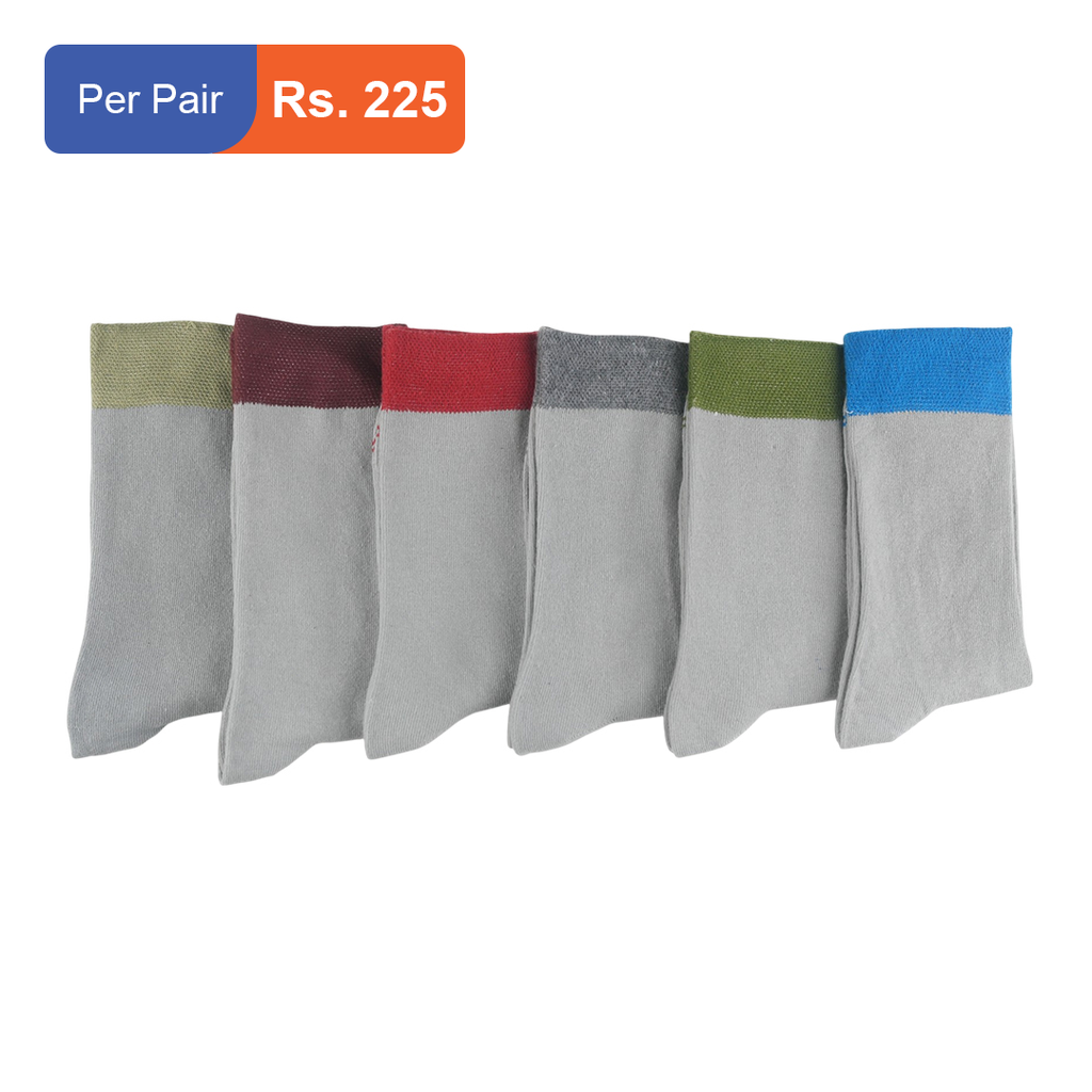 Men's Cotton Cuff Socks Acru Pack of 6