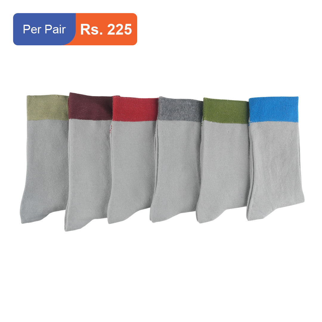 Men's Cotton Cuff Socks Acru Pack of 6