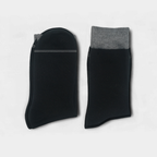 Men's Cotton Cuff Socks Black Pack of 12