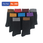 Men's Cotton Cuff Socks Black Pack of 9