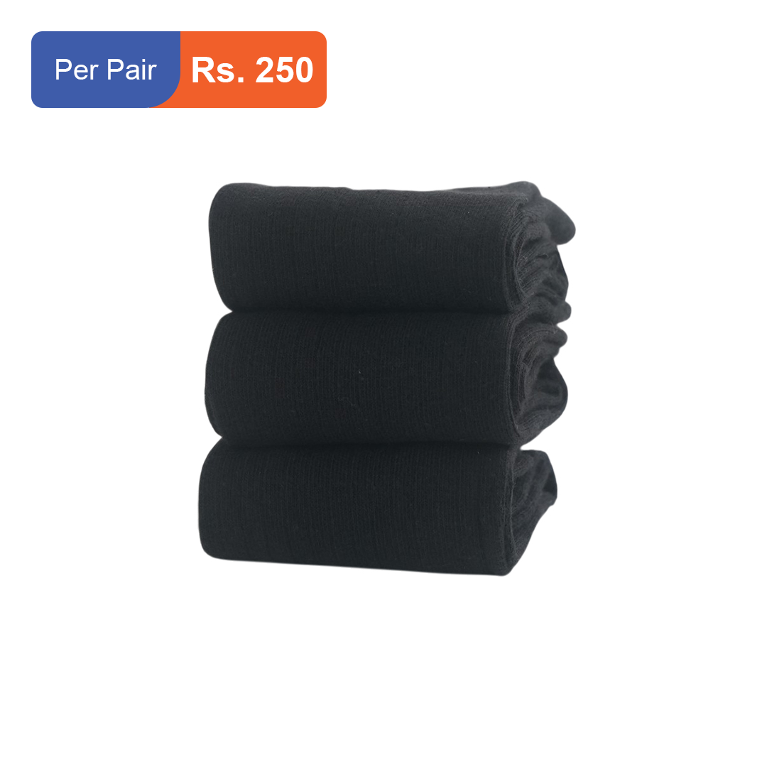 Men's Cotton Ribbed Crew Socks Pack of 3