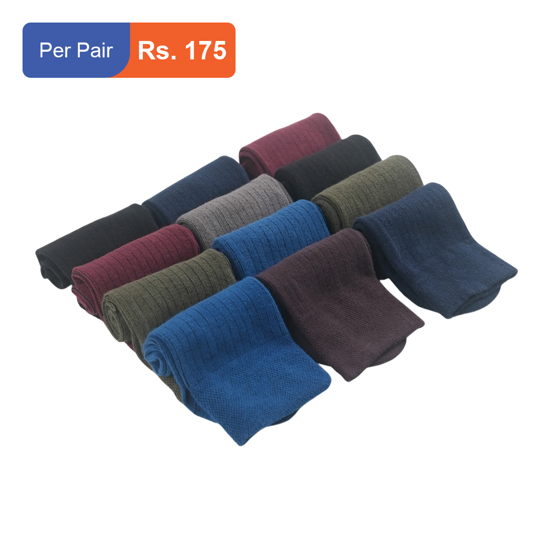 Men's Cotton Ribbed Crew Socks Pack of 12