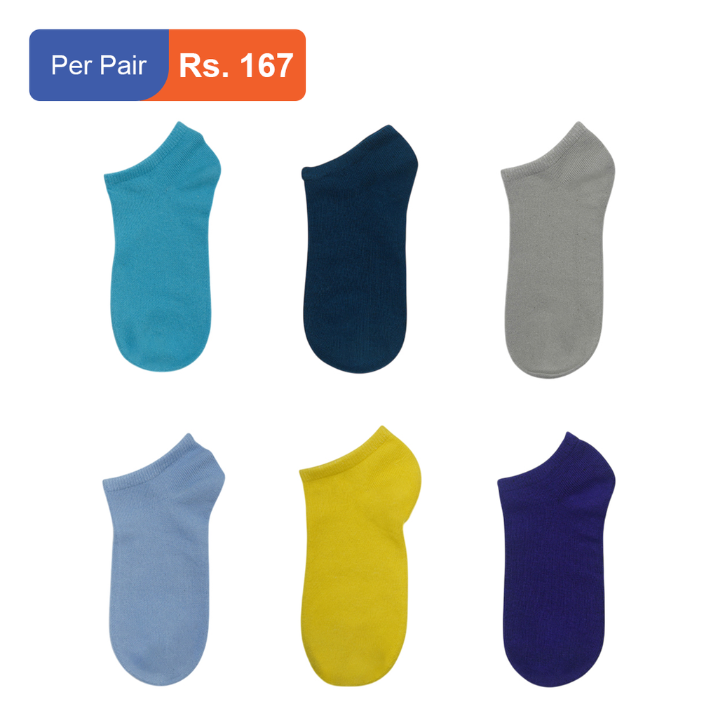 Men's Cotton Ankle Socks Pack of 6