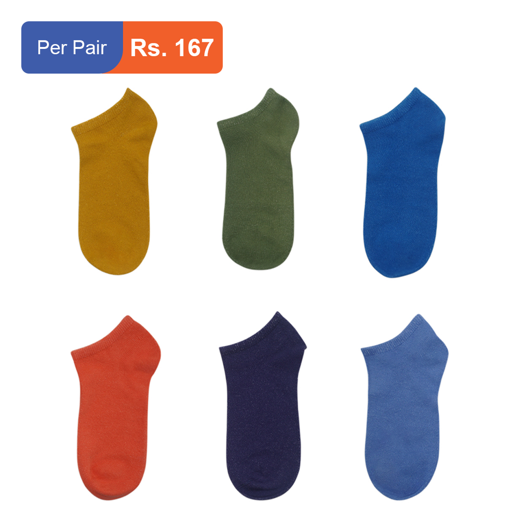 Men's Cotton Ankle Socks Pack of 6