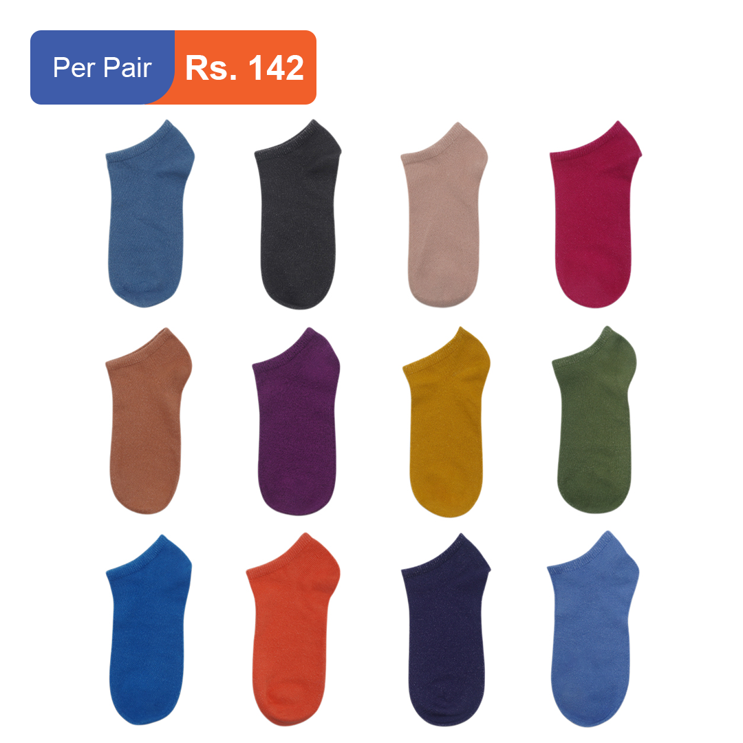 Men's Cotton Ankle Socks Pack of 12