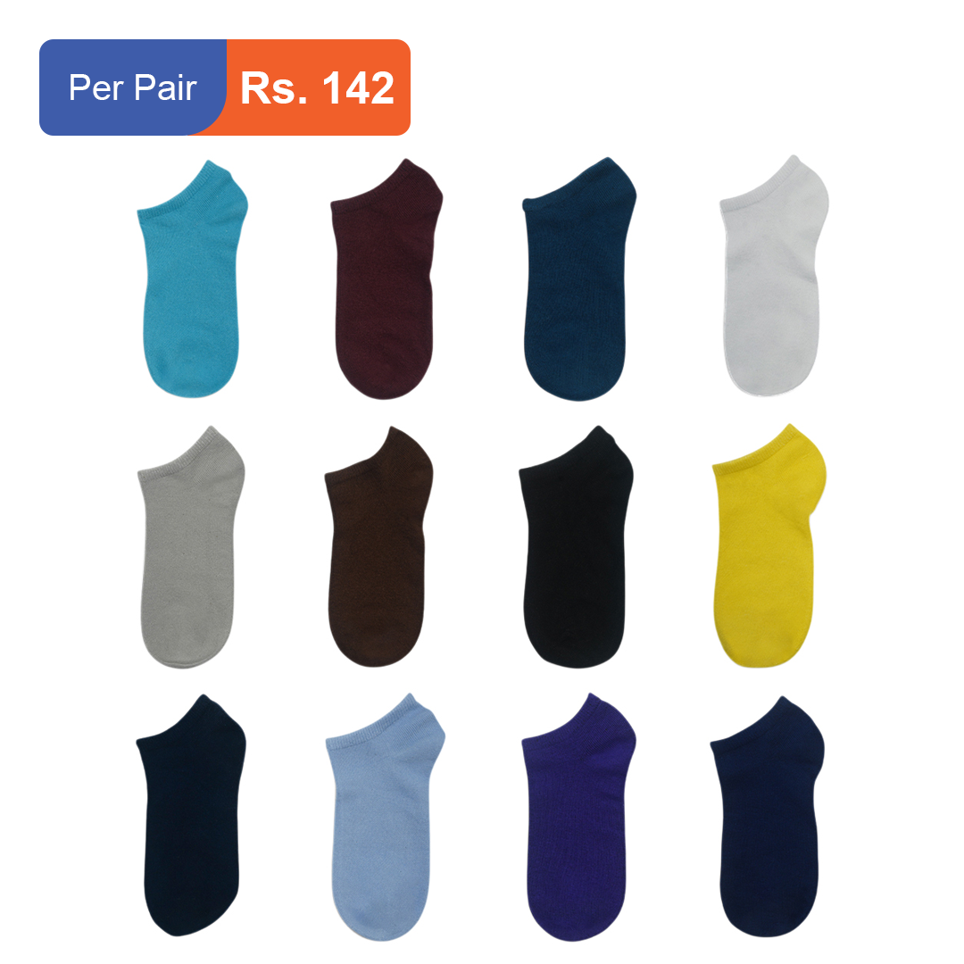 Men's Cotton Ankle Socks Pack of 12