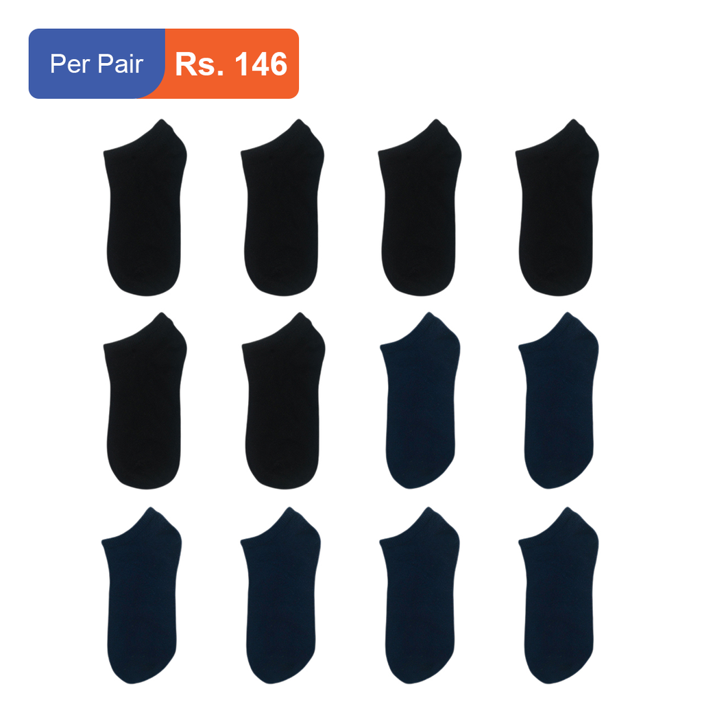 Men's Cotton Ankle Socks Pack of 12