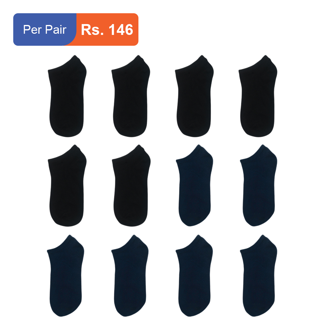 Men's Cotton Ankle Socks Pack of 12