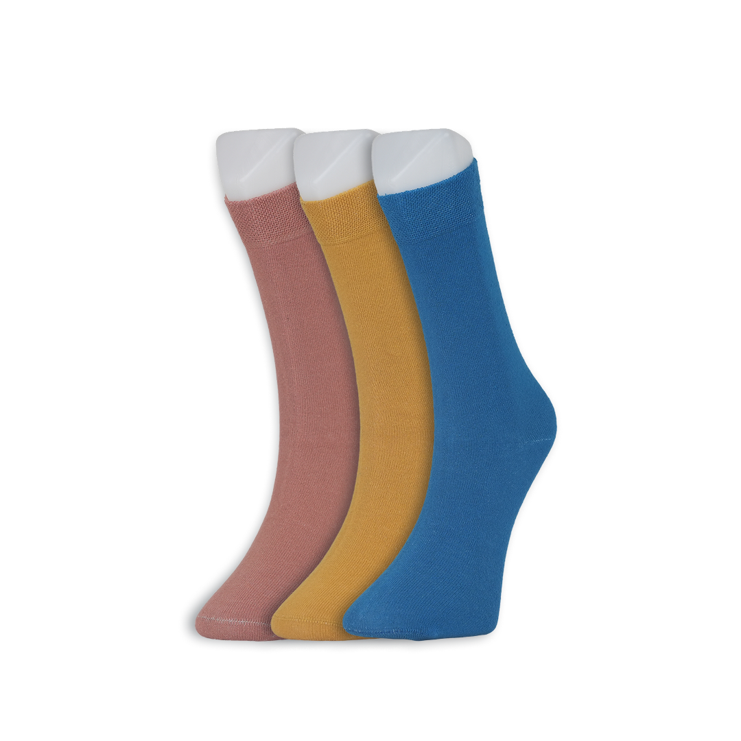 Plain Crew Socks (Pack of 3)