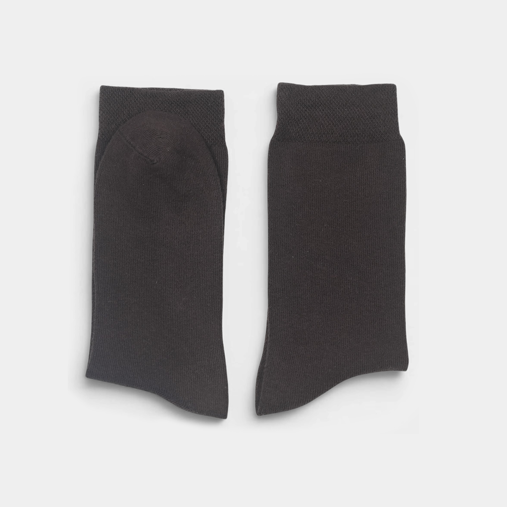 Men's Cotton Plain Crew Socks Pack of 6