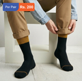 Men's Cotton Cuff Socks Black Pack of 9