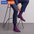 Men's Cotton Plain Crew Socks Pack of 3